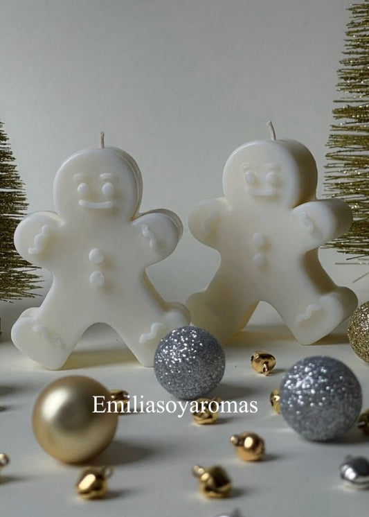 Small gingerbread man candle